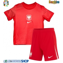 Maglie da calcio Polonia Seconda Maglia Bambino Europei 2024 Manica Corta (+ Pantaloni corti)